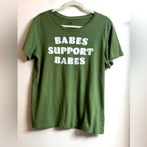 POSITIVITEES TEES BABE SUPPORT BABES WOMEN'S LARGE.